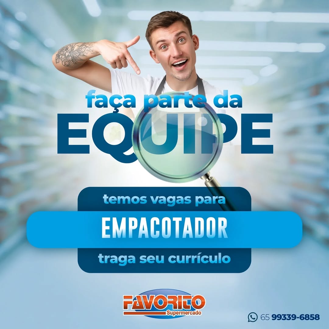 Anúncio da vaga Estoquista
