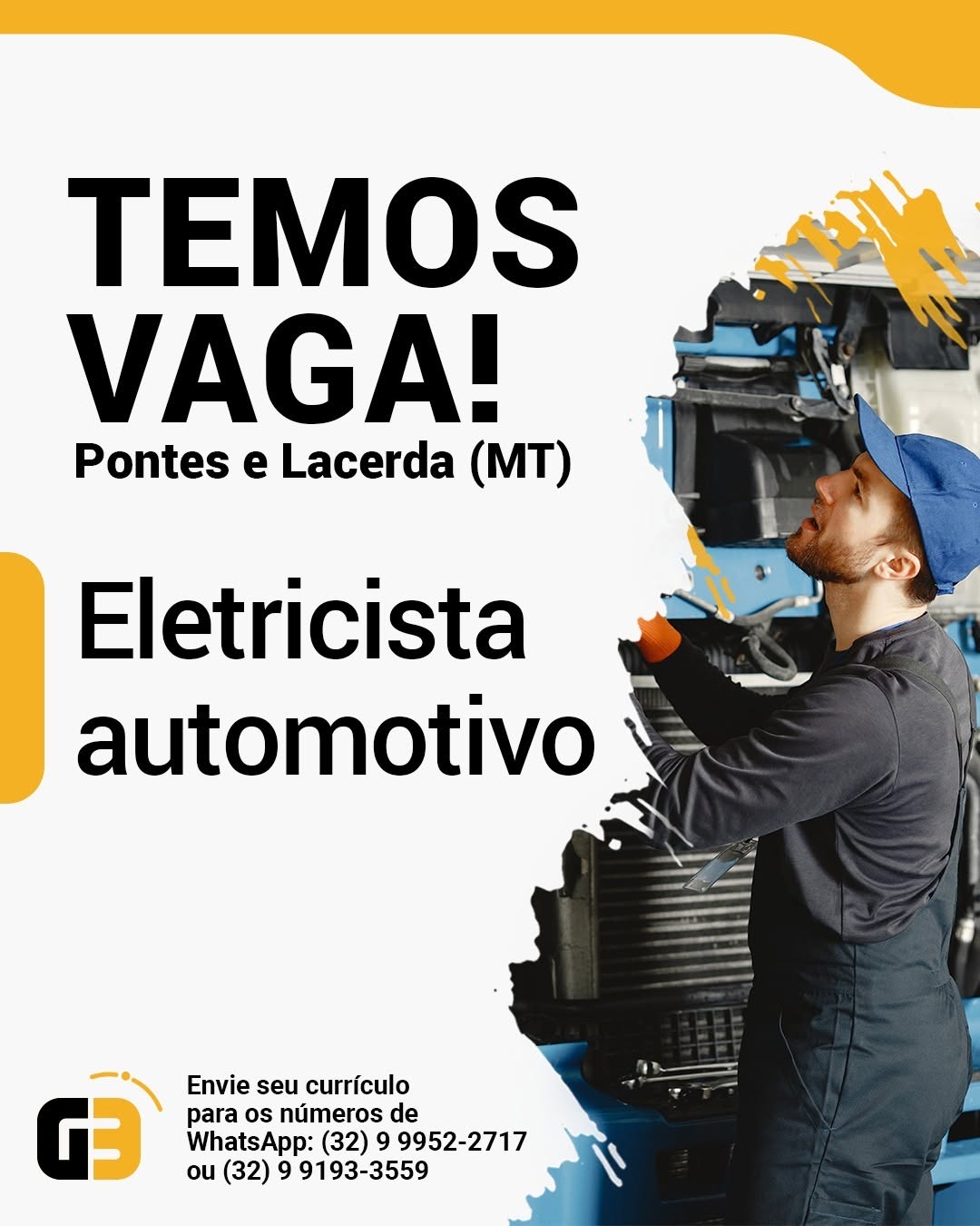 Anúncio da vaga Eletricista Automotivo